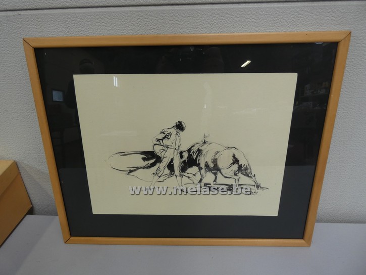 Pentekening "Stierenvechter"