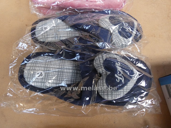 Damespantoffels "blauw"