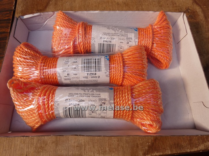 Gevlochten touw "oranje"