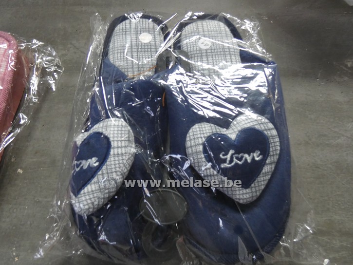 Damespantoffels "blauw"