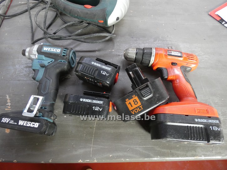 Schroef/boormachines "Black & Decker - Wesco"