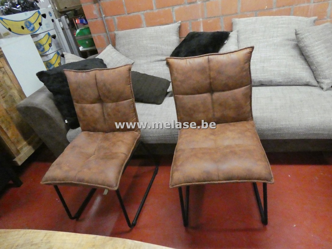 Eetkamerstoel "bruin leder"