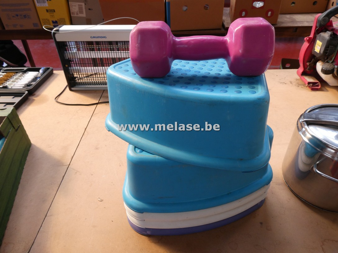 Opstapjes + fitness gewicht