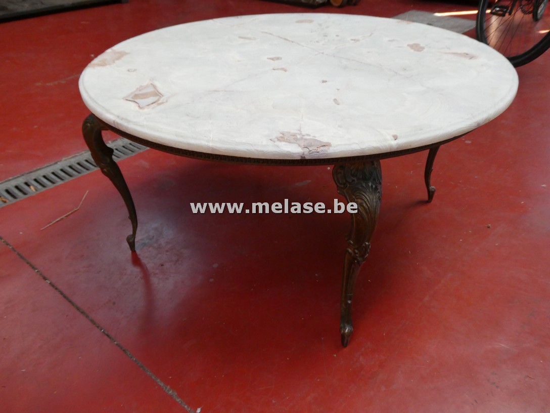 Vintage salontafel met "marmer blad"