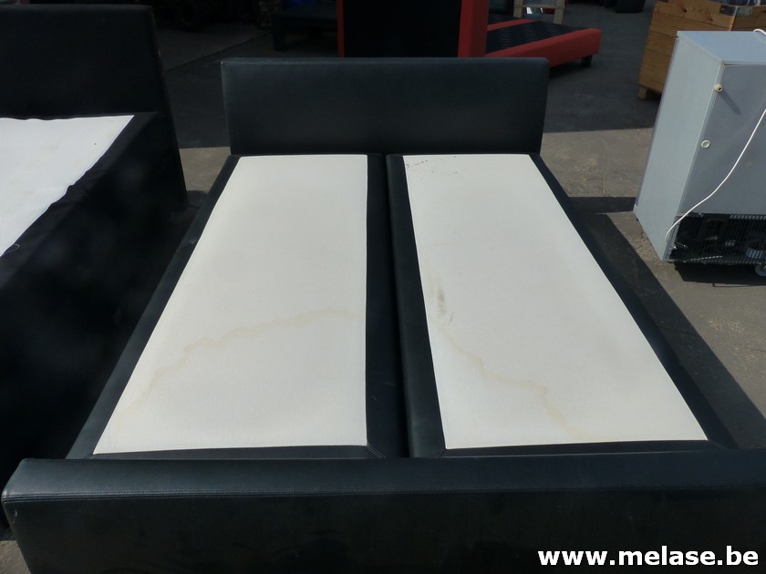 Boxspring "zwart - leder"