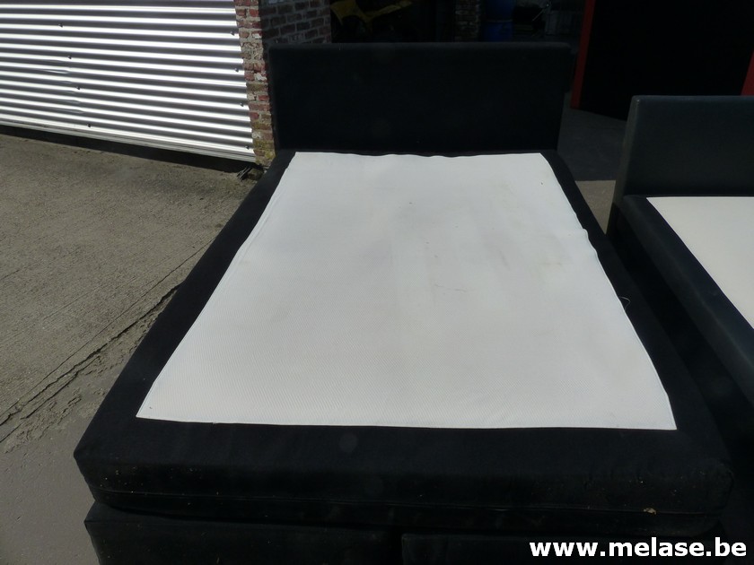 Boxspring "zwart - leder"