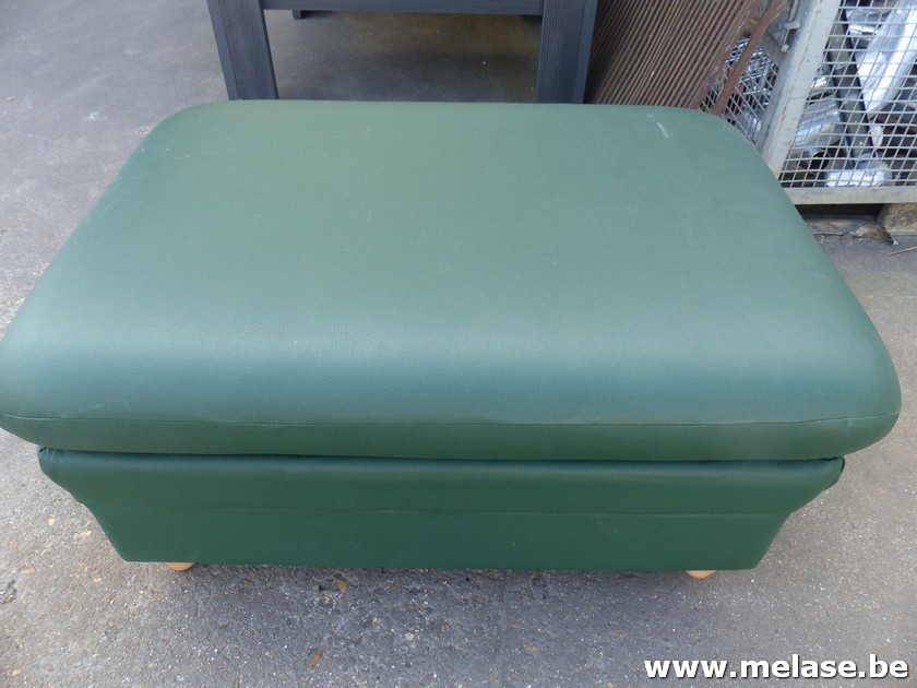 Poef "groen - leder"