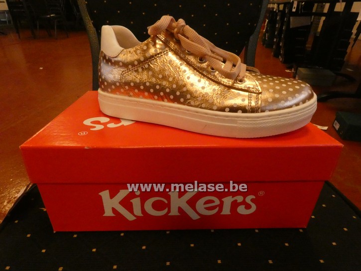 Kickers - oud roze/bolletjes