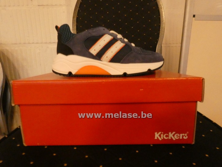 Kickers - blauw/oranje