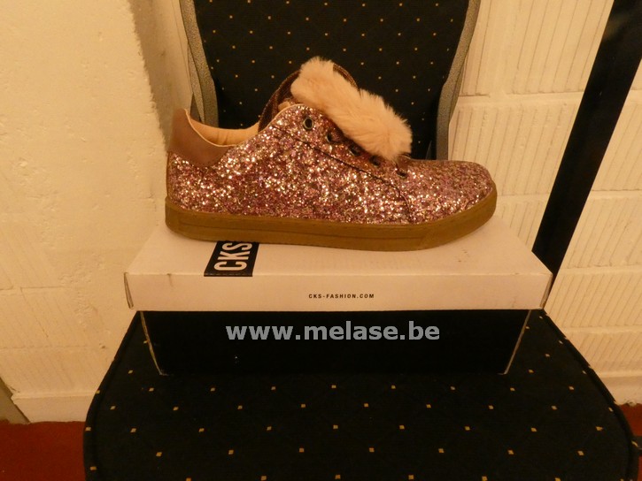 CKS - roze glitter/pels