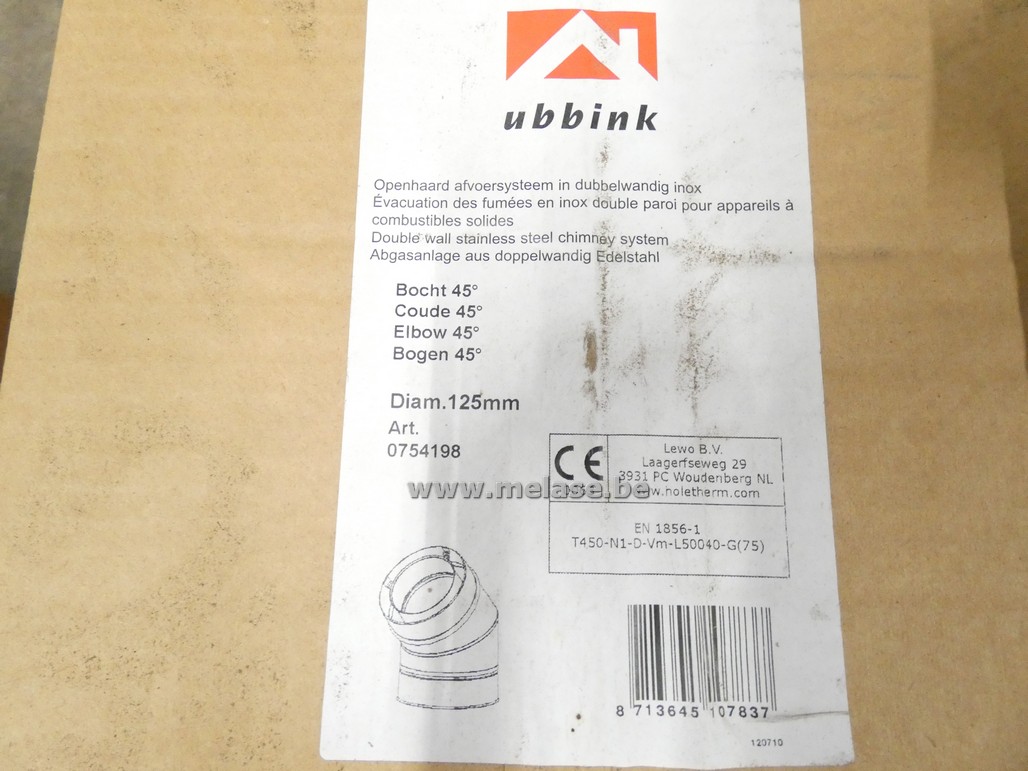 Schouwbuis en inox bochten