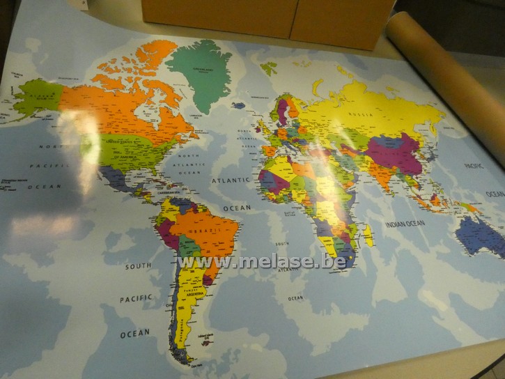 Wereldkaart/poster "A1 formaat"
