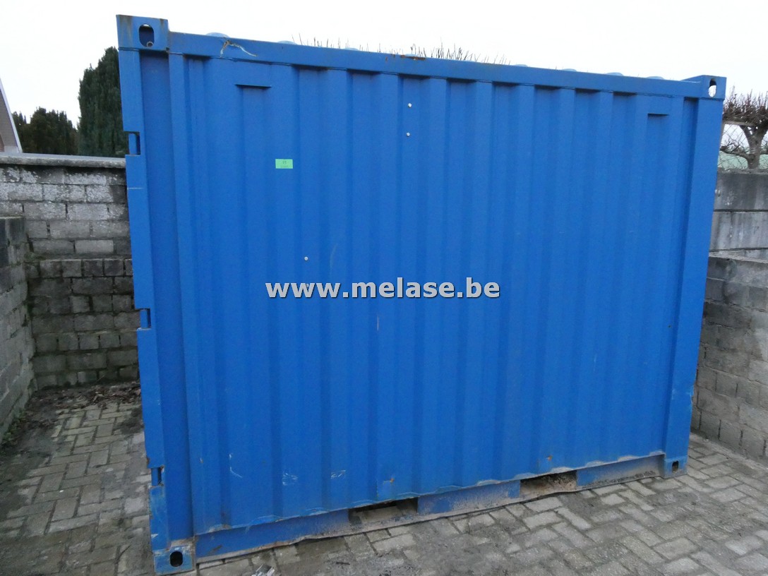 Blauwe gesloten container