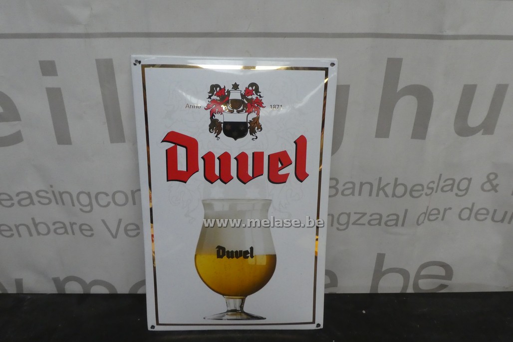 Muurdecoratie in email "Duvel"