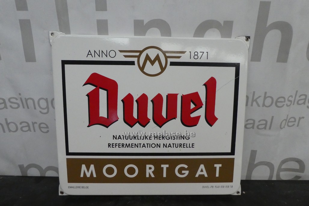 Muurdecoratie in email "Duvel Moortgat"