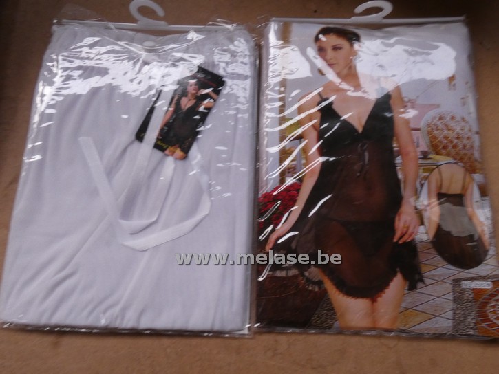 Sexy lingerie setje "zwart/wit"