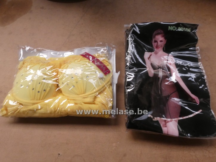 Sexy lingerie setje "zwart/geel"