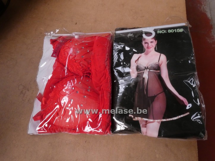 Sexy lingerie setje "zwart/rood"