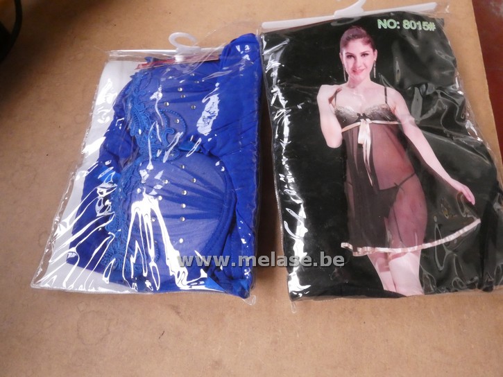Sexy lingerie setje "zwart/blauw"