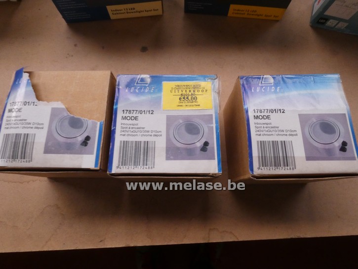 Partij inbouwspots en LED's