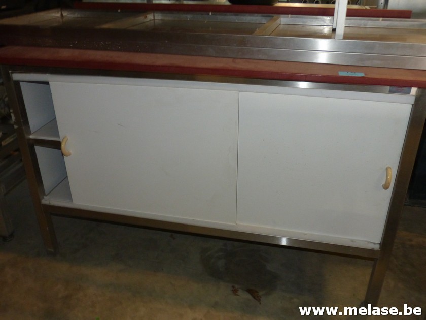 Inox/trespakast "met ertelonblad"